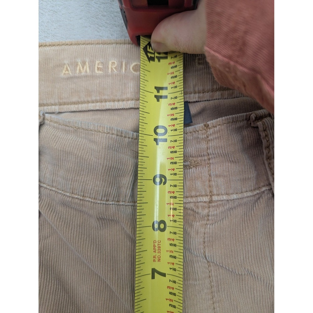 American Eagle Pants Womens 8 Beige Jogger Cargo Corduroy Elastic‎ Y2K Baggy - Picture 7 of 13